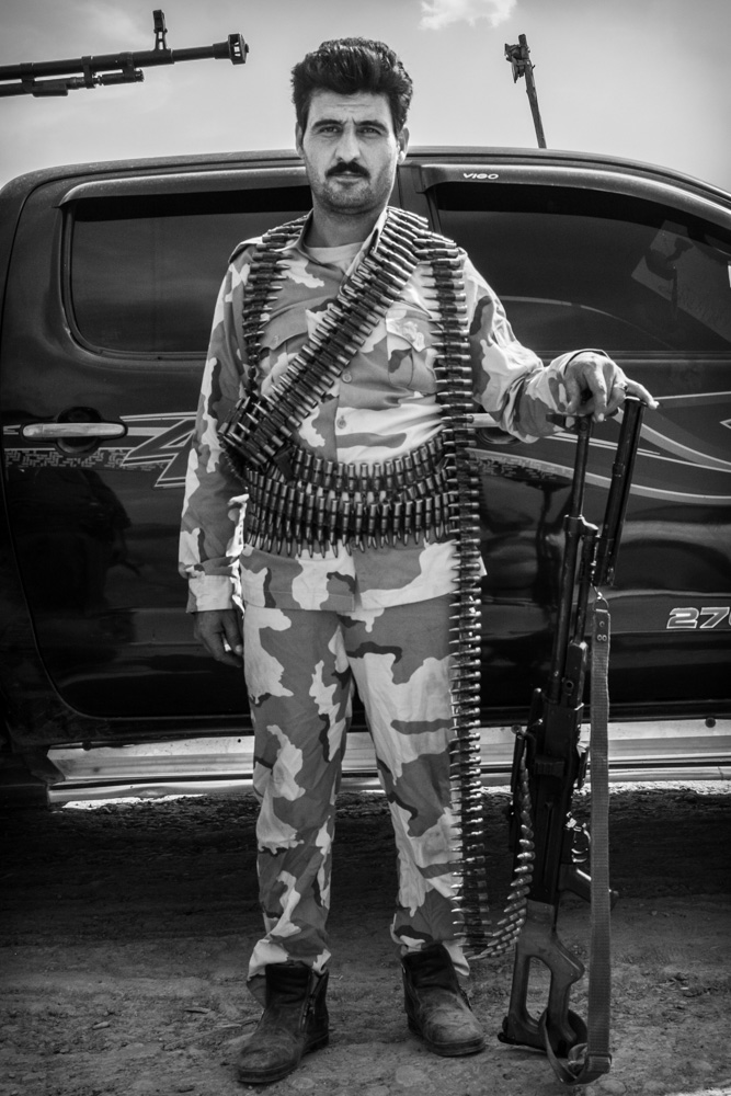 Peshmerga soldiers on the Gwer front line, southwestern Erbil, May 3, 2016. (Photo: Kurdistan24/Alexandre Afonso)